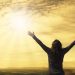 woman, sky, sunlight, arms, open arms, sunbeams, sunrays, clouds, worship, freedom, happiness, relieved, prayer, nature, praise, success, joy