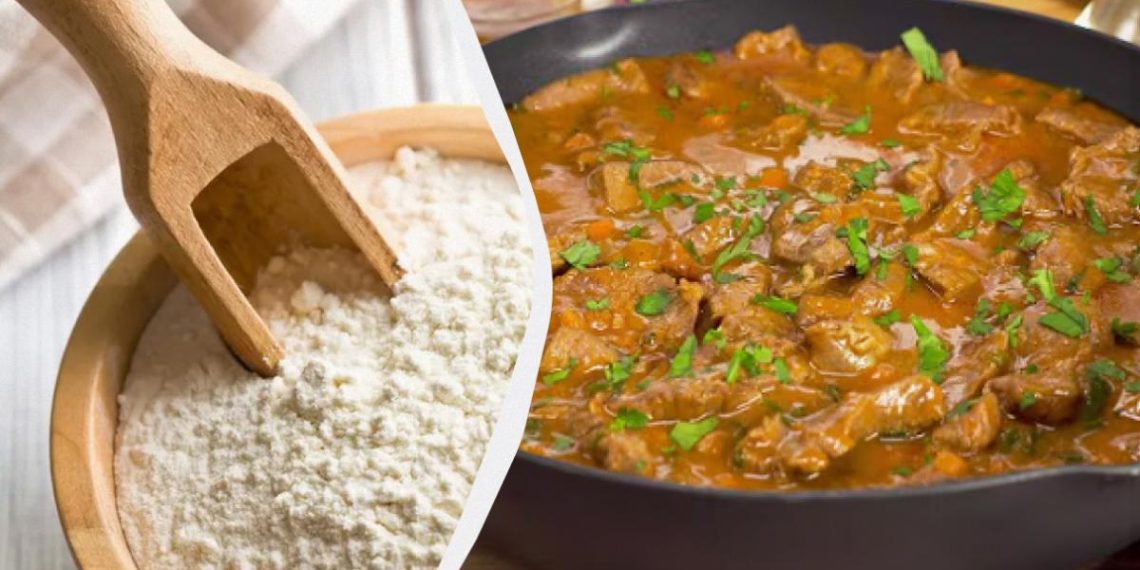 Коли додавати борошно в м’ясну підливу, щоб вона вийшла густою: радянський рецепт