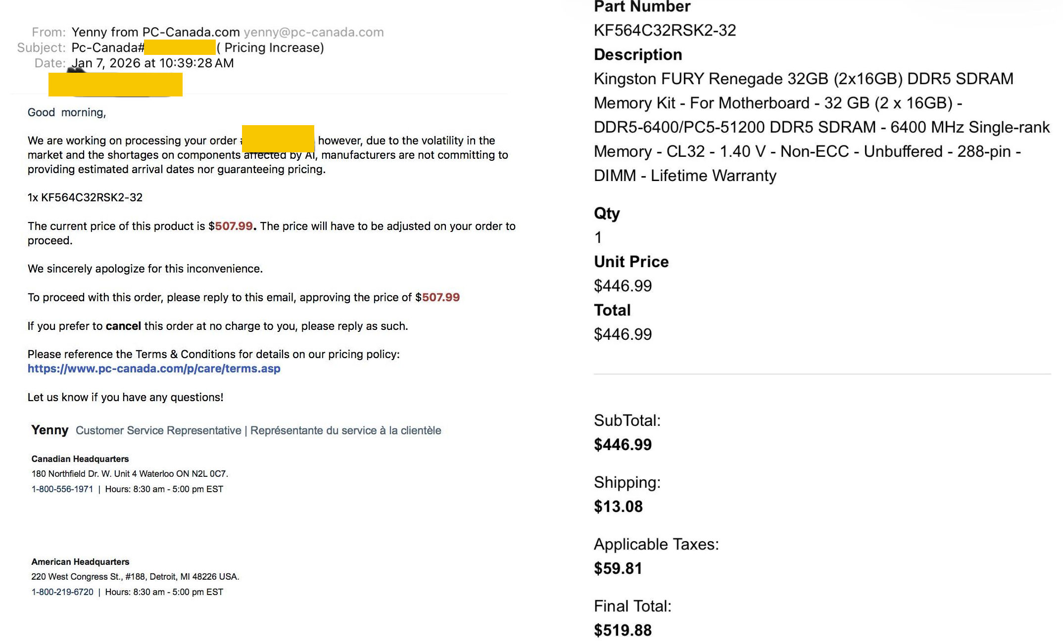 “Доплатити або скасувати”: магазин зажадав більше грошей за DDR5, вартість якої підтвердив напередодні