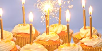 cupcakes, celebration, dessert, cake, party, candle, event, happy birthday